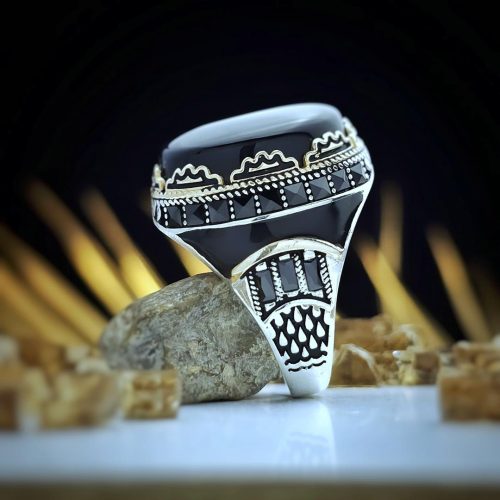 خاتم فضة رجالي عيار 925 - أوسان.كوم