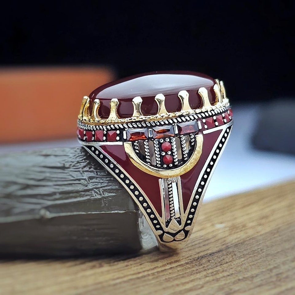 خاتم عقيق يمني 202525 خواتم فضه رجاليه فخمه