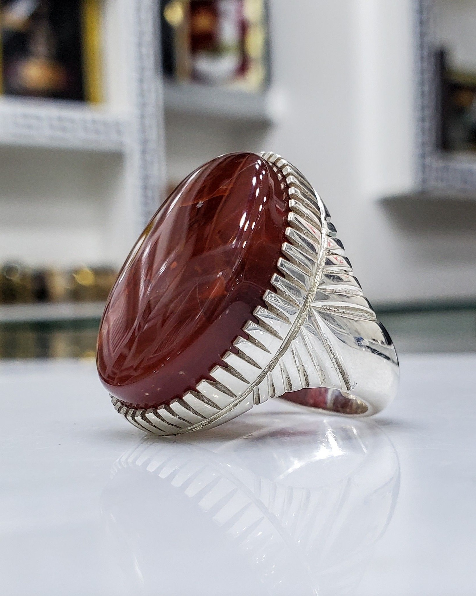 عقي يمني عمل يدوي هدايا رجالية فاخرة من العقيق اليمني