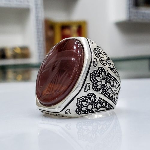 الرئيسية 29 خاتم عقيق يمني ملكي - تحفة فاخرة من الطبيعة