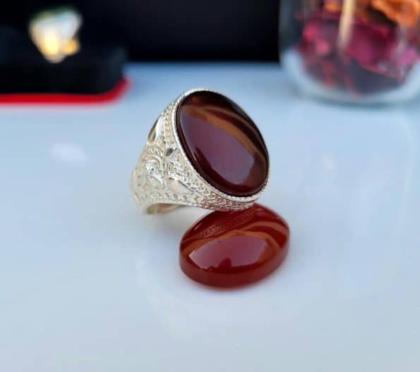Yemeni Agate Ring